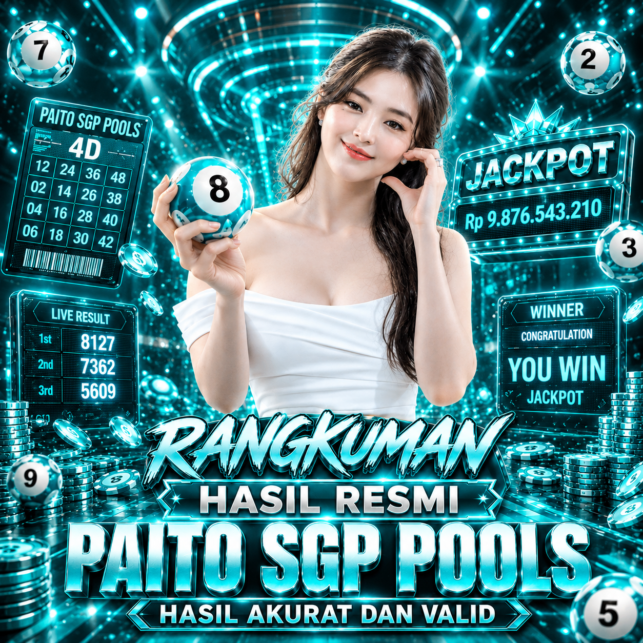 Thumbnail 1 of 3, Poster, Paito SGP Lotto : Paito Warna SGP Lotto, Data Paito Singapore Lotto designed and sold by PAITO SGP.